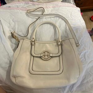 Tory Burch White Leather Shoulder Bag